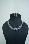 Elegant CZ-Stone Necklace and Earrings Set