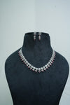 Elegant CZ-Stone Necklace and Earrings Set