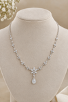 Elegant Leaf-Motif Diamond Necklace