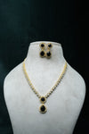 Elegant CZ-Stone Necklace and Earring Set