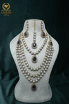 CZ-STONE NECKLACE AND EARRINGS SET