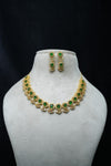 Elegant CZ Stone Necklace and Earrings Set