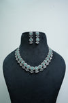 Elegant CZ Stone Necklace and Earrings Set