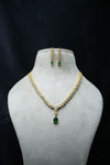 Elegant CZ Necklace and Drop Earrings Set