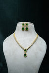 Elegant CZ-Stone Necklace and Earring Set