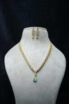 Elegant CZ Necklace and Drop Earrings Set