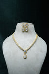 Elegant CZ-Stone Necklace and Earring Set