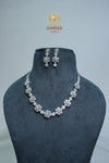 ELEGANT CZ-NECKLACE AND EARRINGS SET