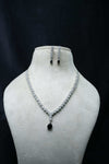 Elegant CZ Necklace and Drop Earrings Set