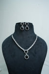 Elegant CZ-Stone Necklace and Earring Set