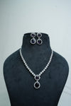 Elegant CZ-Stone Necklace and Earring Set
