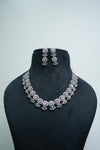 Elegant CZ Stone Necklace and Earrings Set