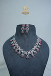 CZ-Stone Necklace and Earrings Set
