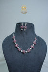 ELEGANT CZ-NECKLACE AND EARRINGS SET