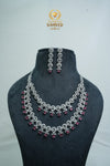Elegant CZ Stone Necklace and Earrings Set