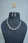 ELEGANT CZ-NECKLACE AND EARRINGS SET