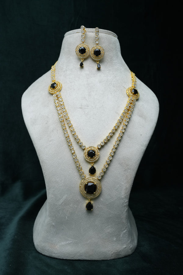 CZ-Stone Necklace and Earrings Set