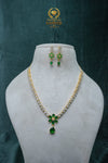 Elegant CZ Stone Necklace and Earrings Set