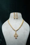 CZ-Stone Necklace and Earrings Set