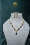 Elegant CZ-Stone Necklace and Earrings Set