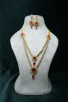 CZ-Stone Necklace and Earrings Set