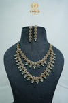 Elegant CZ Stone Necklace and Earrings Set