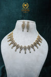 Graceful CZ-Stone Necklace and Earrings Set