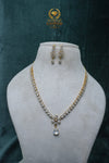 Elegant CZ Stone Necklace and Earrings Set