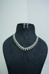 Elegant CZ-Stone Necklace and Earrings Set