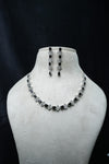 Elegant CZ-Stone Necklace and Earrings Set