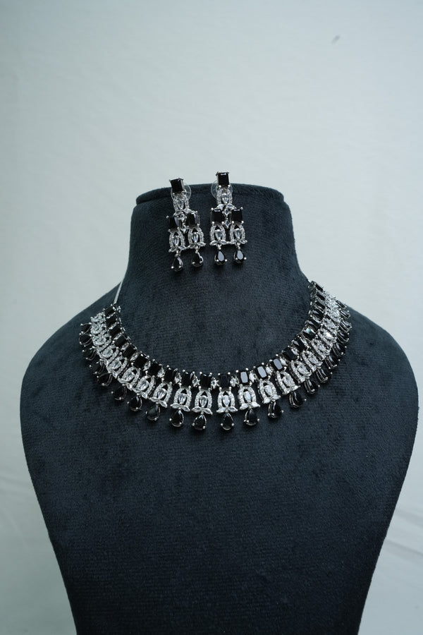 Beautiful CZ-Stone Necklace and Earrings Set