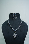 CZ-Stone Necklace and Earrings Set