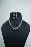 Elegant CZ-Stone Necklace and Earrings Set