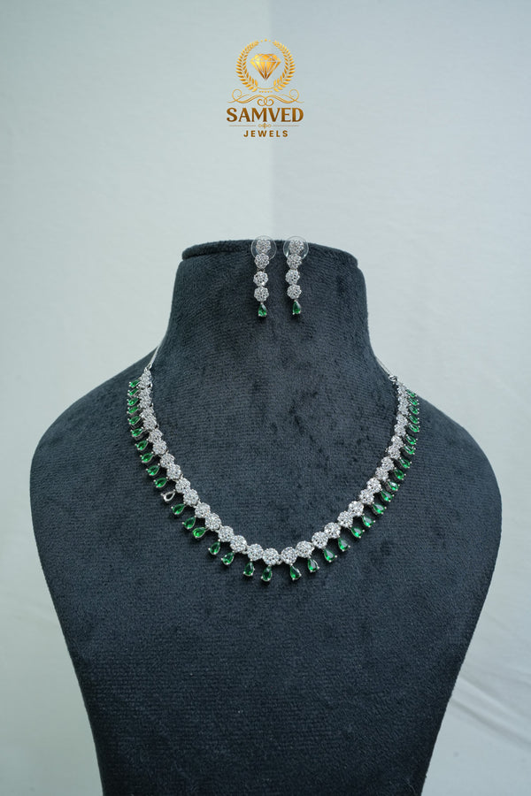 SPECIAL CZ-Stone Necklace and Earring Set