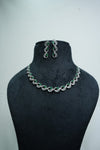 Elegant CZ-Stone Necklace and Earrings Set
