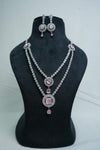 CZ-Stone Necklace and Earrings Set