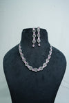 CZ-Stone Necklace and Earrings Set