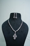 CZ-Stone Necklace and Earrings Set
