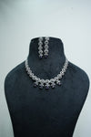 Elegant CZ-Stone Necklace and Earrings Set