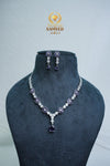 Elegant CZ-Stone Necklace and Earrings Set