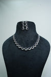 Elegant CZ-Stone Necklace and Earrings Set
