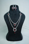 CZ-Stone Necklace and Earrings Set