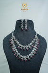 Elegant CZ Stone Necklace and Earrings Set