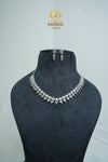 Elegant CZ-Stone Necklace and Earrings Set