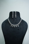 Elegant CZ-Stone Necklace and Earrings Set
