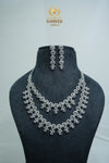 Elegant CZ Stone Necklace and Earrings Set