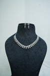 Elegant CZ-Stone Necklace and Earrings Set