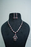 CZ-Stone Necklace and Earrings Set