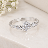 Elegant Floral Diamond Ring