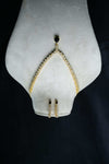 Elegant CZ Necklace and Drop Earrings Set